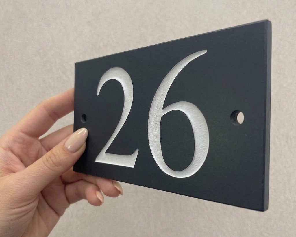 5"x3" (12.5cm x 7.5cm) Natural Slate House Sign Slate House Sign www.HouseSign.co.uk