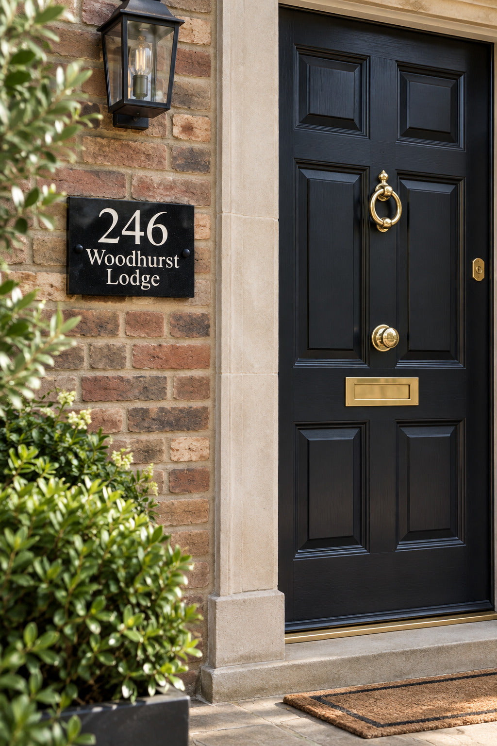 8"x6" (20cm x 15cm) Natural Granite House Sign Granite House Signs www.HouseSign.co.uk