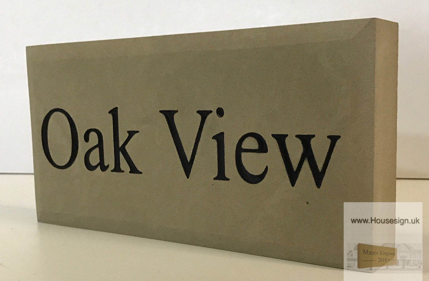 12"x6" = (30cm x 15cm) Natural Stone Build in The Wall Sign Build in The Wall Sign www.HouseSign.uk