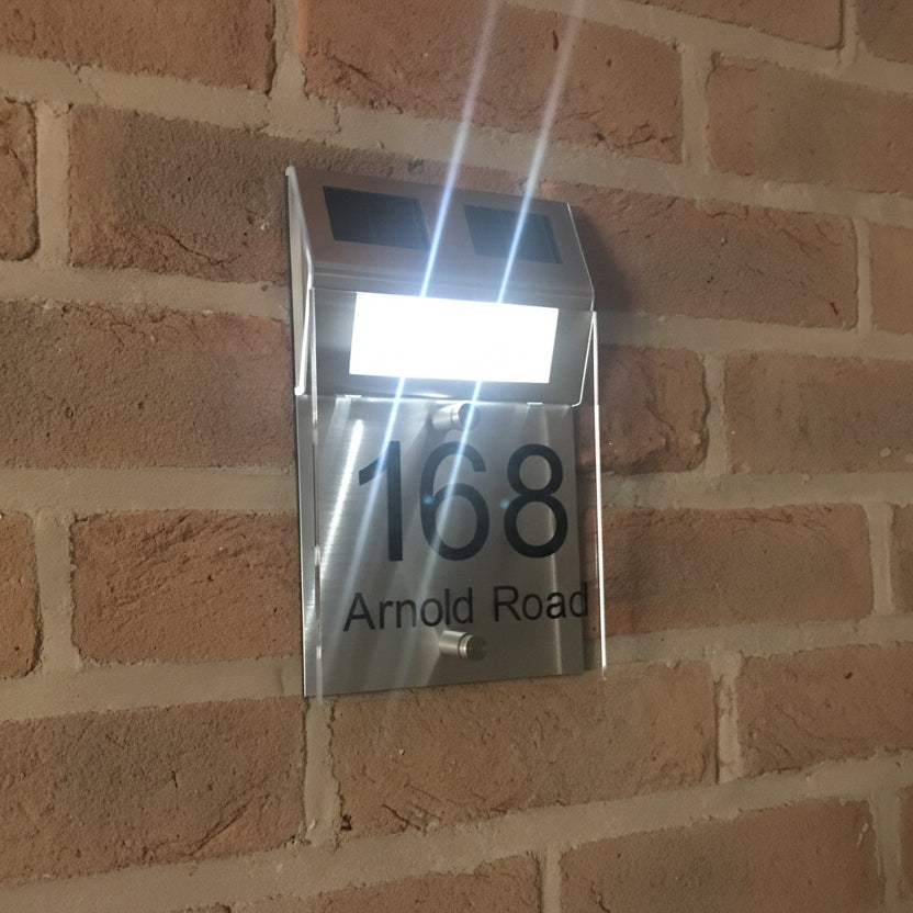 5.5"x8" LED Solar Acrylic House Sign LED Acrylic Signs www.HouseSign.co.uk