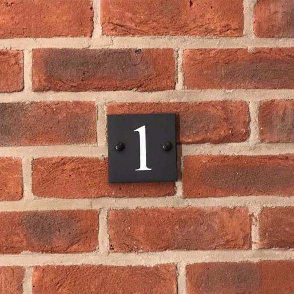 4"x4" = (10cm x 10cm) Natural Granite House Sign