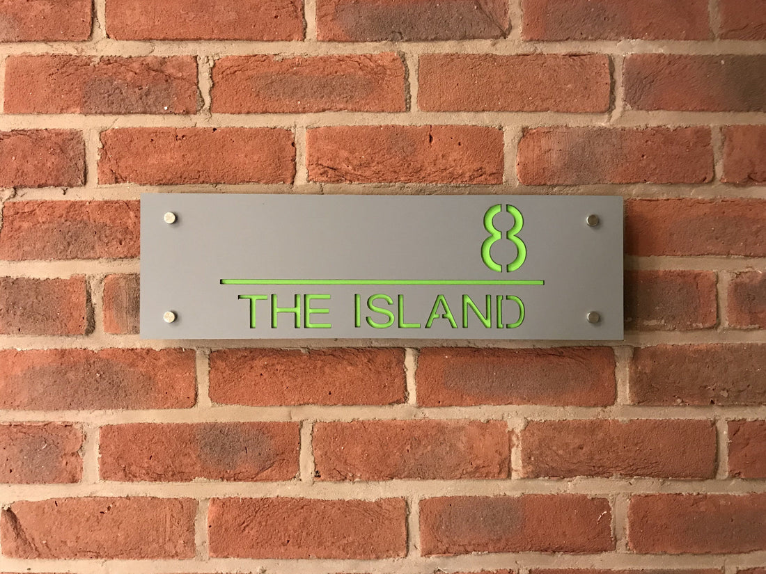 A new contemporary size house sign