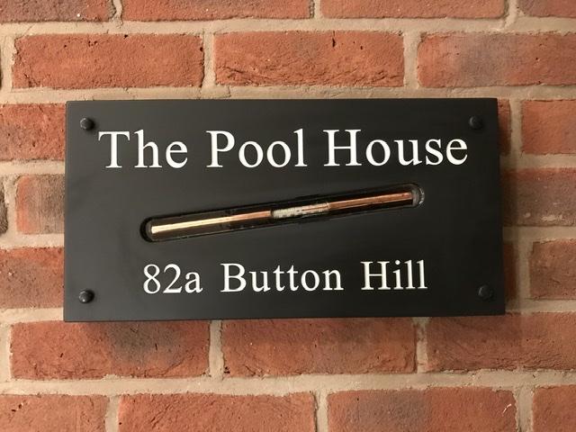 A thermometer in a sign she said