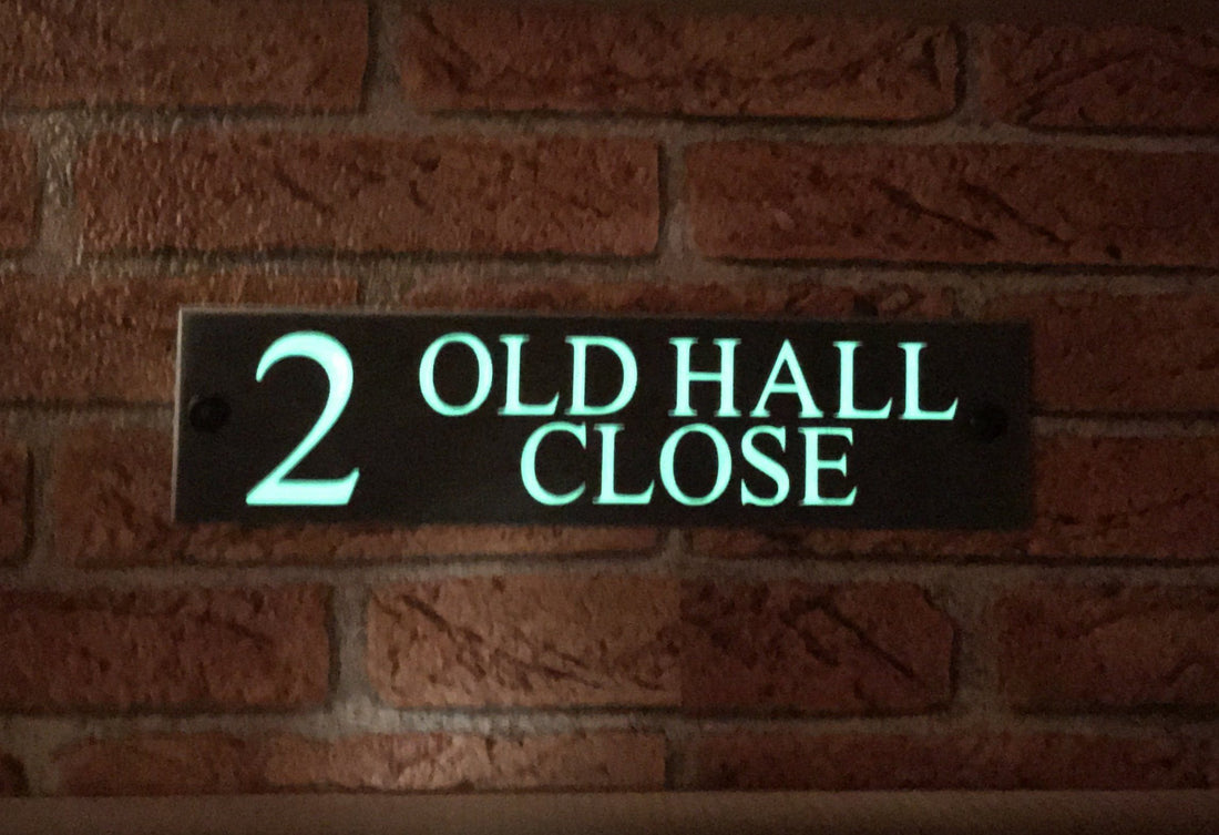 Glow in the dark lettering