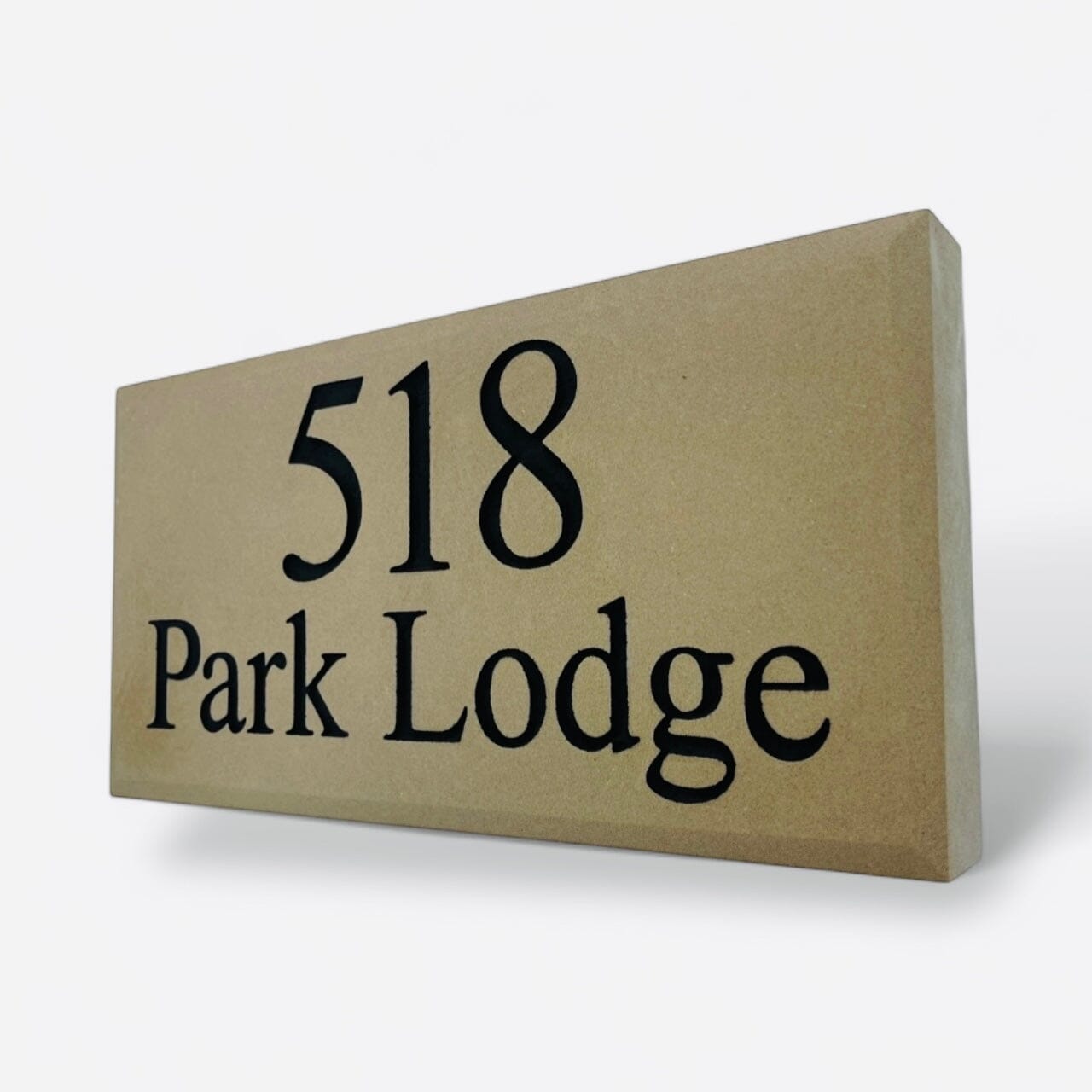 12"x6" = (30cm x 15cm) Natural Stone Build in The Wall Sign Build in The Wall Sign www.HouseSign.co.uk 