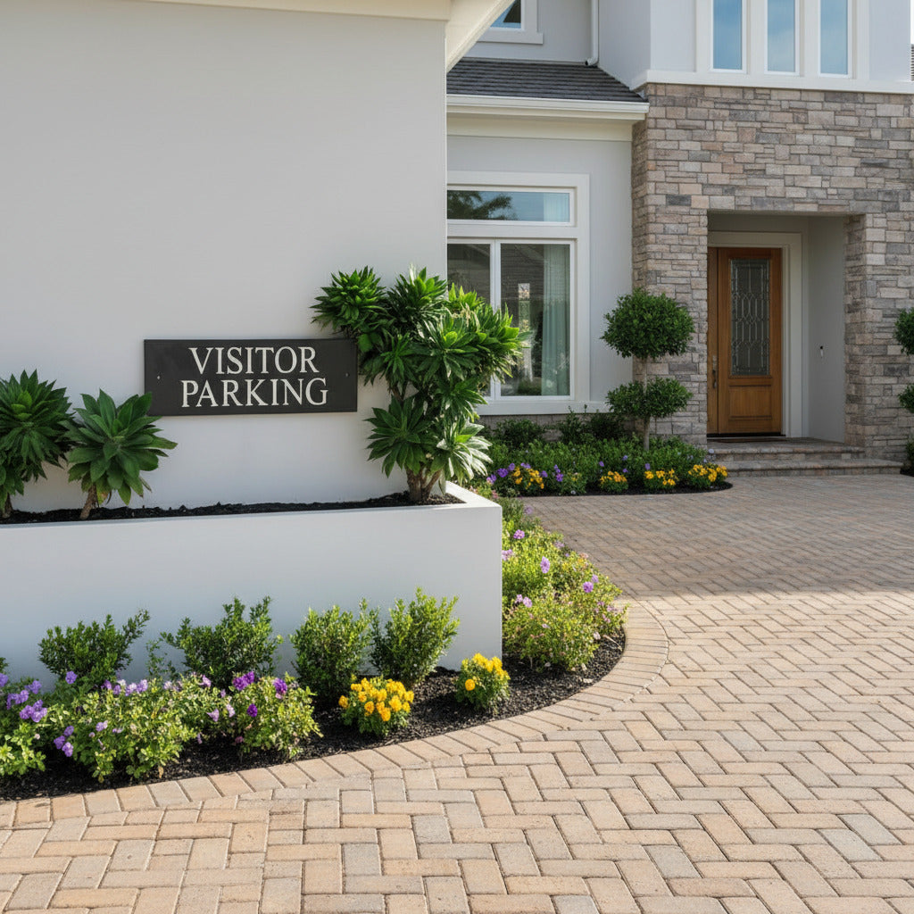 Introducing our stunning 41cm x 15cm Polished Natural Slate House Sign, designed to make a lasting impression! Crafted with durability in mind, it features beautifully carved lettering that enhances its elegance and visibility. Transform your home's entrance with this exquisite sign! www.HouseSign.co.uk
