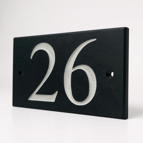 5"x3" (12.5cm x 7.5cm) Natural Slate House Sign Slate House Sign www.HouseSign.co.uk 