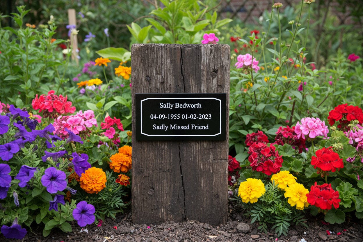 8"x4" = (20cm x 10cm) Natural Granite Memorial House Sign Granite House Signs www.HouseSign.co.uk 