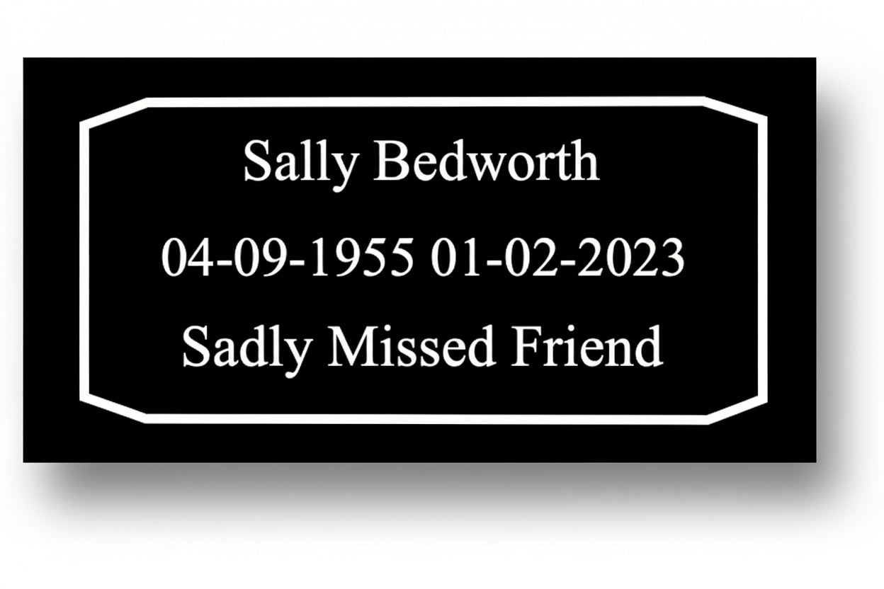 8"x4" = (20cm x 10cm) Natural Granite Memorial House Sign Granite House Signs www.HouseSign.co.uk 