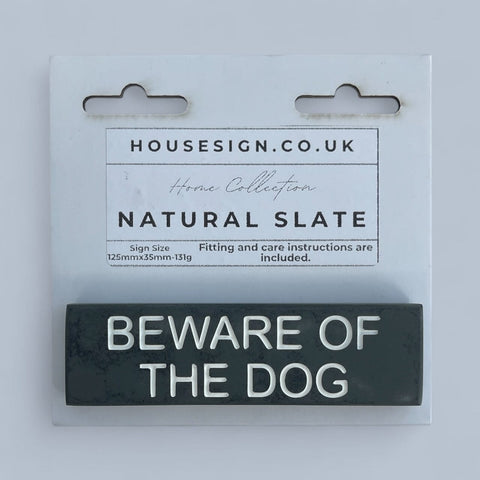 BEWARE OF THE DOG 125mm x 35mm Gate Signs www.HouseSign.co.uk 