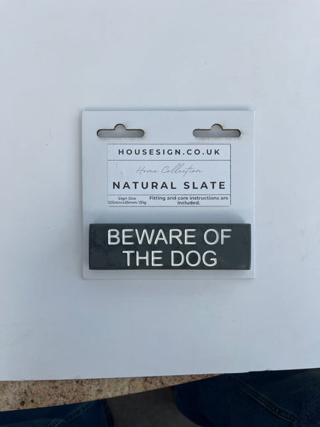 BEWARE OF THE DOG 125mm x 35mm Gate Signs www.HouseSign.co.uk 
