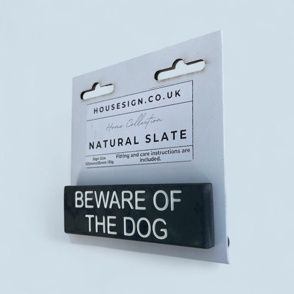 BEWARE OF THE DOG 125mm x 35mm Gate Signs www.HouseSign.co.uk 