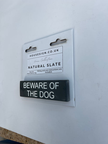 BEWARE OF THE DOG 125mm x 35mm Gate Signs www.HouseSign.co.uk 