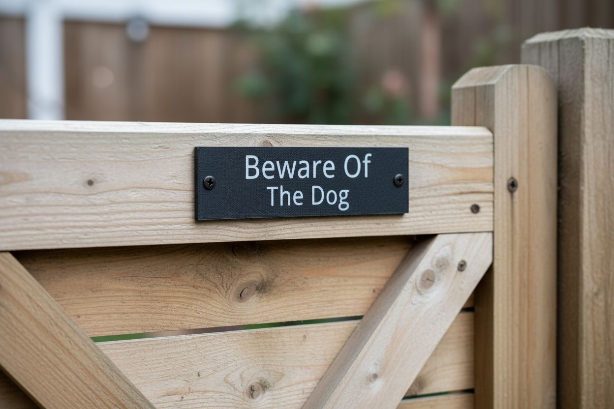 Beware Of The Dog Gate Signs www.HouseSign.co.uk 