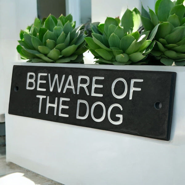 A Please Close The Gate Sign made in Natural Slate with polished edges and hard-wearing carved lettering www.HouseSign.co.uk