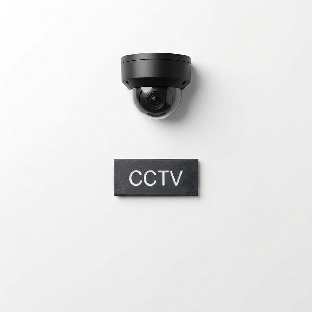 CCTV 125mm x 35mm Gate Signs www.HouseSign.co.uk 