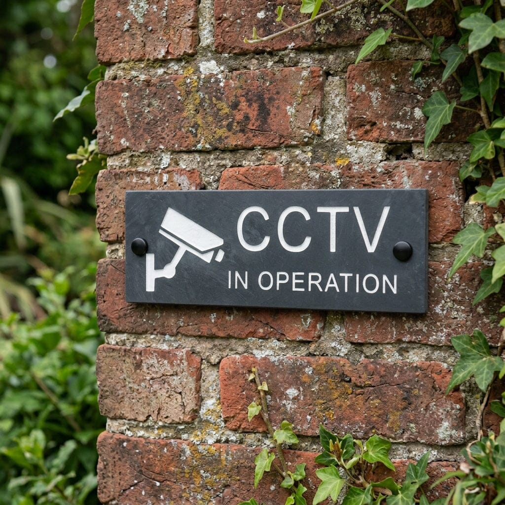 CCTV In Operation Sign 25cm x 7.5cm Gate Signs www.HouseSign.co.uk 