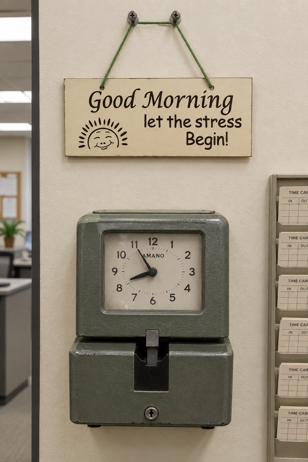 Good morning let the stress begin Gifts www.HouseSign.co.uk 