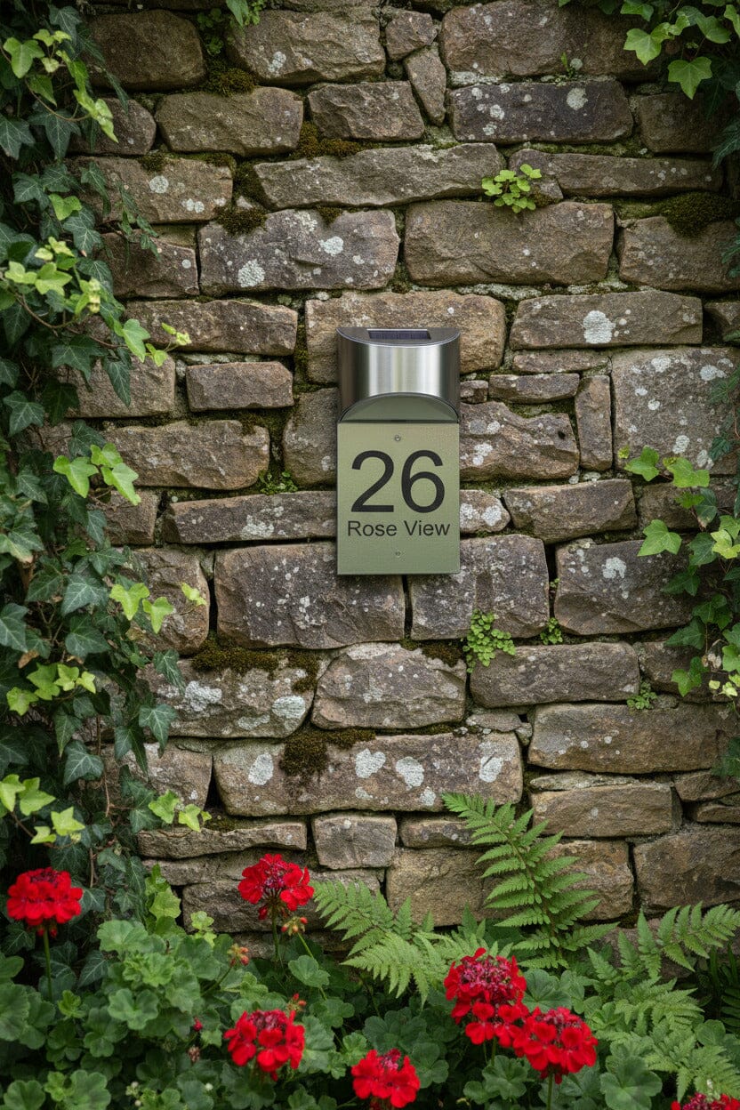 LED Solar Address House Sign (Copy) LED Acrylic Signs www.HouseSign.co.uk 