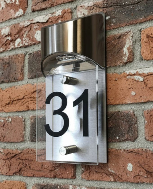 LED Solar Address House Sign LED Acrylic Signs www.HouseSign.co.uk 