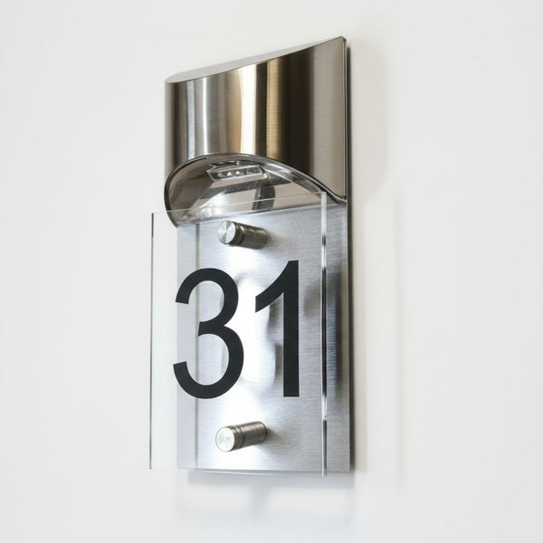 LED Solar Address House Sign LED Acrylic Signs www.HouseSign.co.uk 