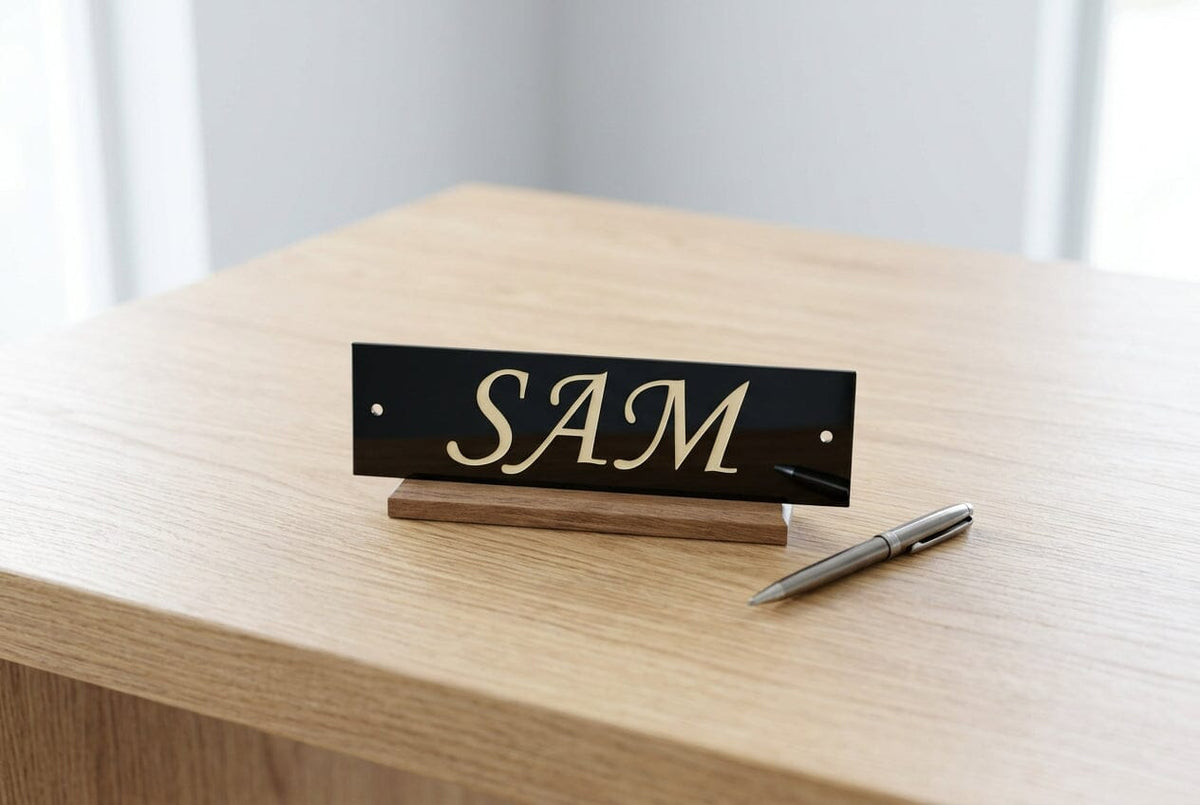 Natural Granite House Sign 12"x3" Granite House Signs www.HouseSign.co.uk 