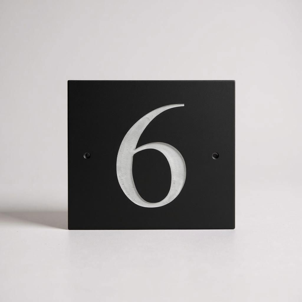 Natural Slate House Sign 10cm x 10cm Natural Slate House Sign www.HouseSign.co.uk 