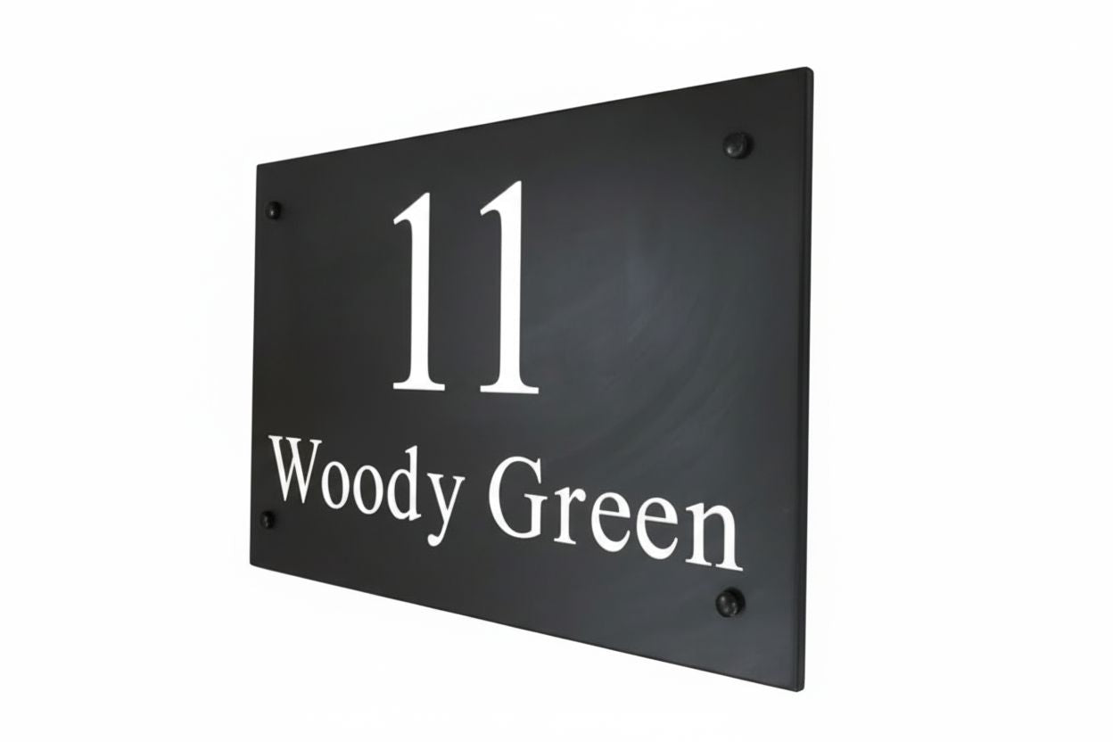 Natural Slate House Sign 10"x8" Slate Sign www.HouseSign.co.uk 