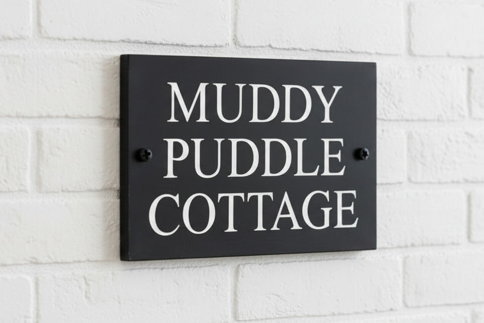 Natural Slate House Sign 10"x8" Slate Sign www.HouseSign.co.uk 