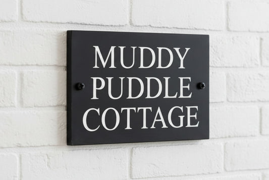 Natural Slate House Sign 10"x8" Slate Sign www.HouseSign.co.uk 
