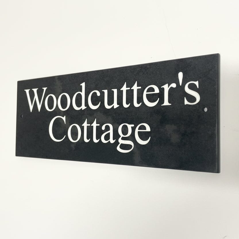 Natural Slate House Sign 16"x6" Slate Sign www.HouseSign.co.uk 