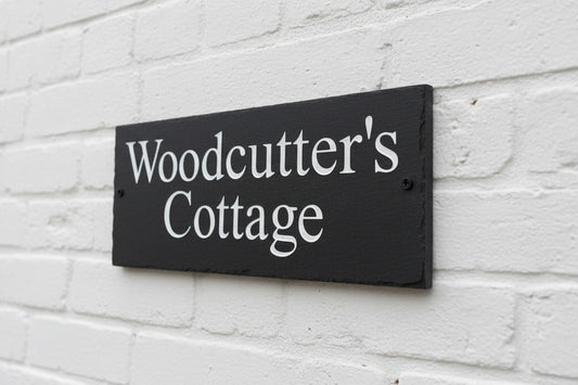 Natural Slate House Sign 16"x6" Slate Sign www.HouseSign.co.uk 