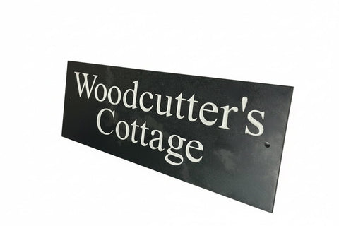 Natural Slate House Sign 16"x6" Slate Sign www.HouseSign.co.uk 