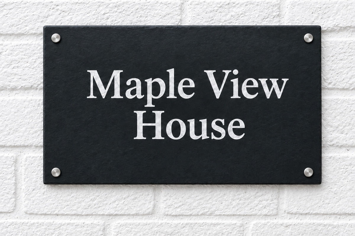 Natural Slate House Sign 18"x12" Slate Sign www.HouseSign.co.uk 