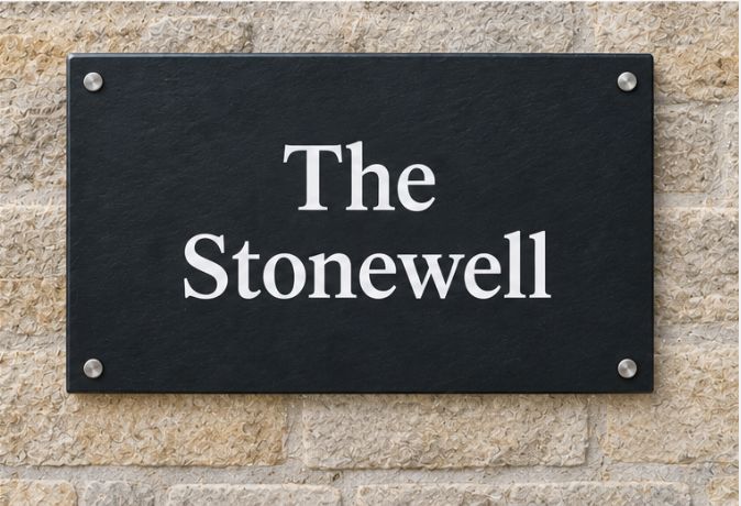 Natural Slate House Sign 18"x12" Slate Sign www.HouseSign.co.uk 