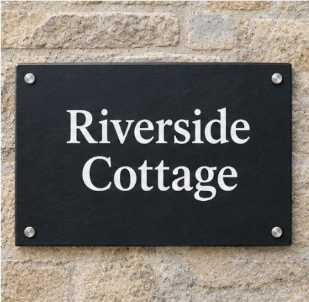 Natural Slate House Sign 18"x12" Slate Sign www.HouseSign.co.uk 