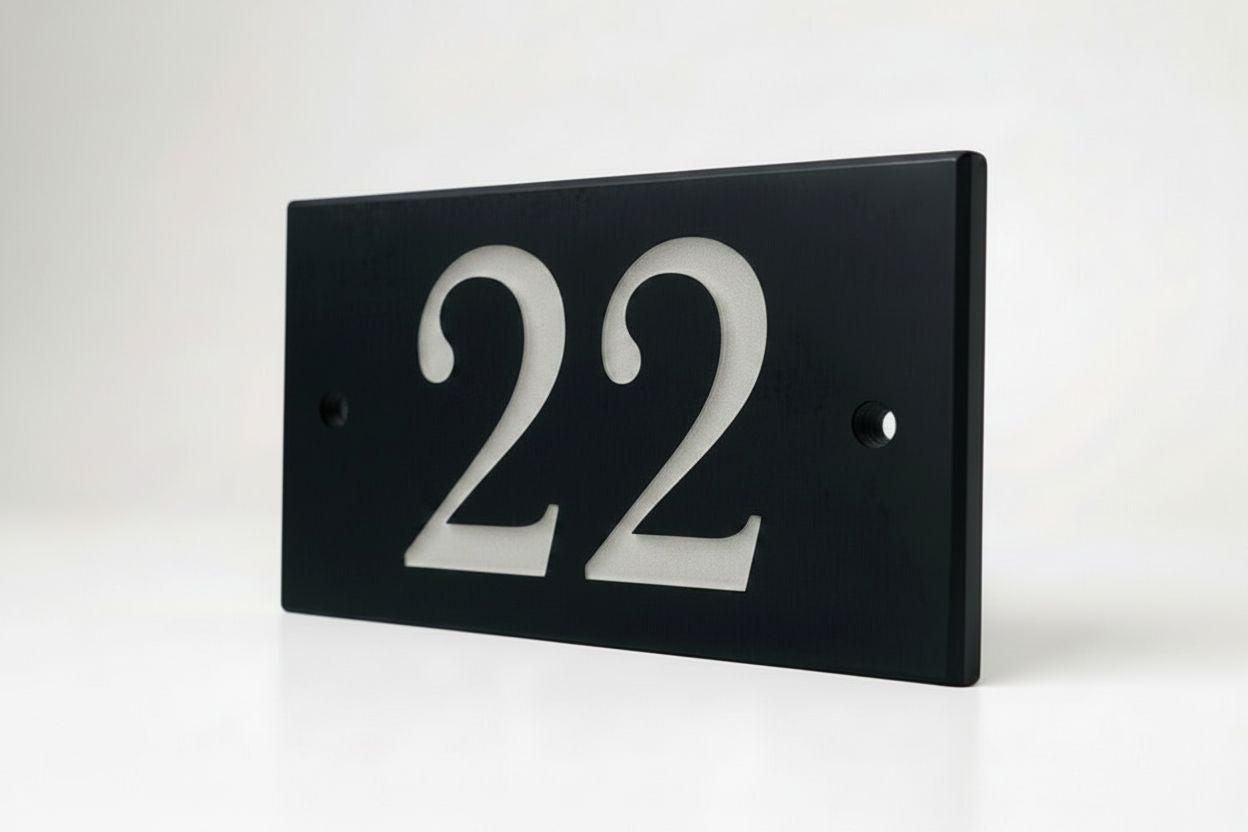Natural Slate House Sign 5"x3" Slate House Sign www.HouseSign.co.uk 