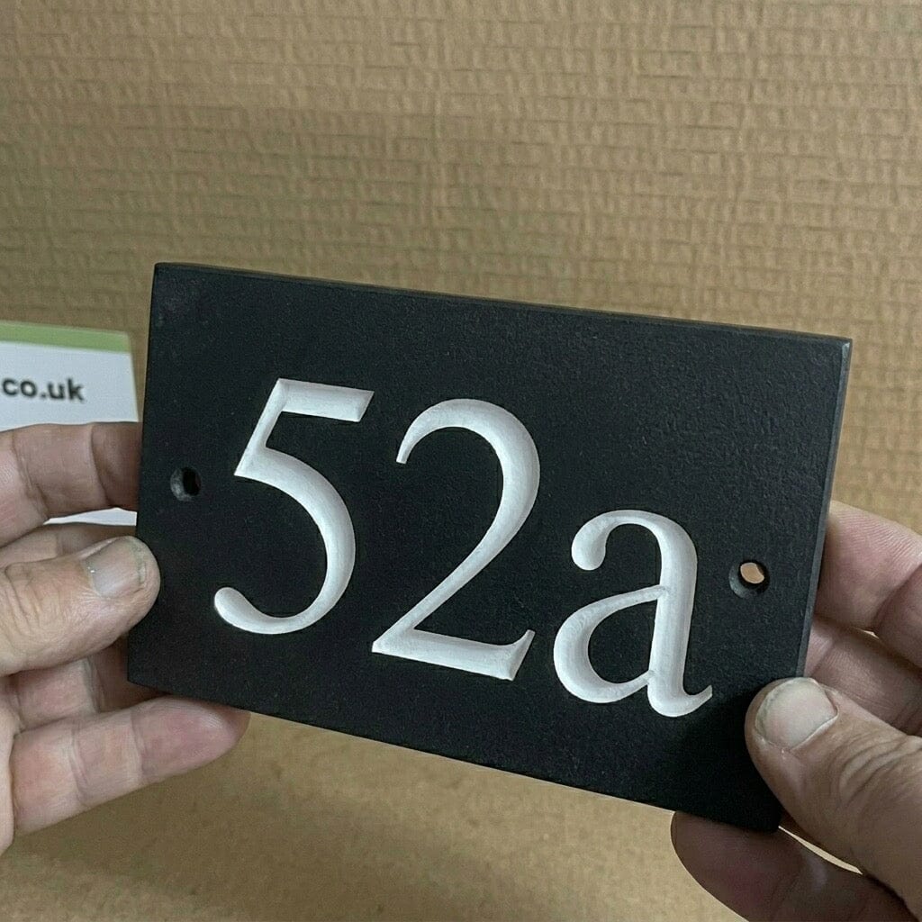 Natural Slate House Sign 5"x4" Slate House Sign www.HouseSign.co.uk 