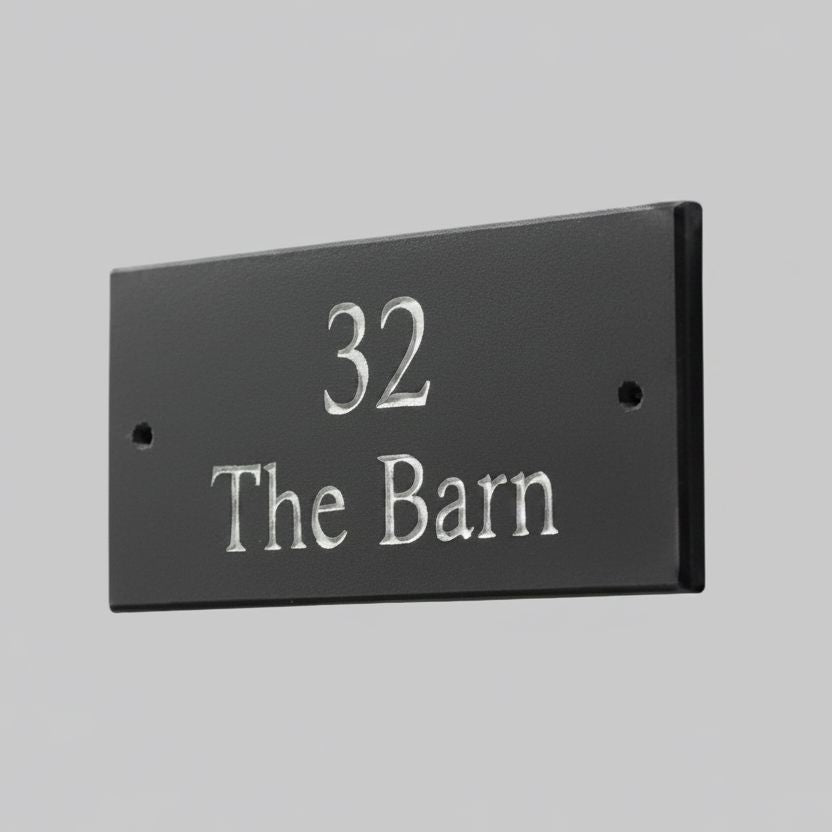 Natural Slate House Sign 6"x3" Slate Sign www.HouseSign.co.uk 