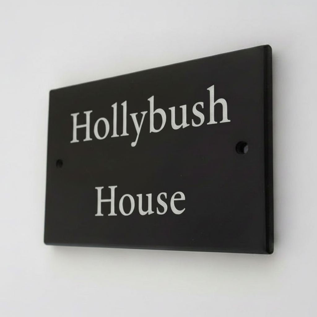 Natural Slate House Sign 8"x4" Slate Sign www.HouseSign.co.uk 
