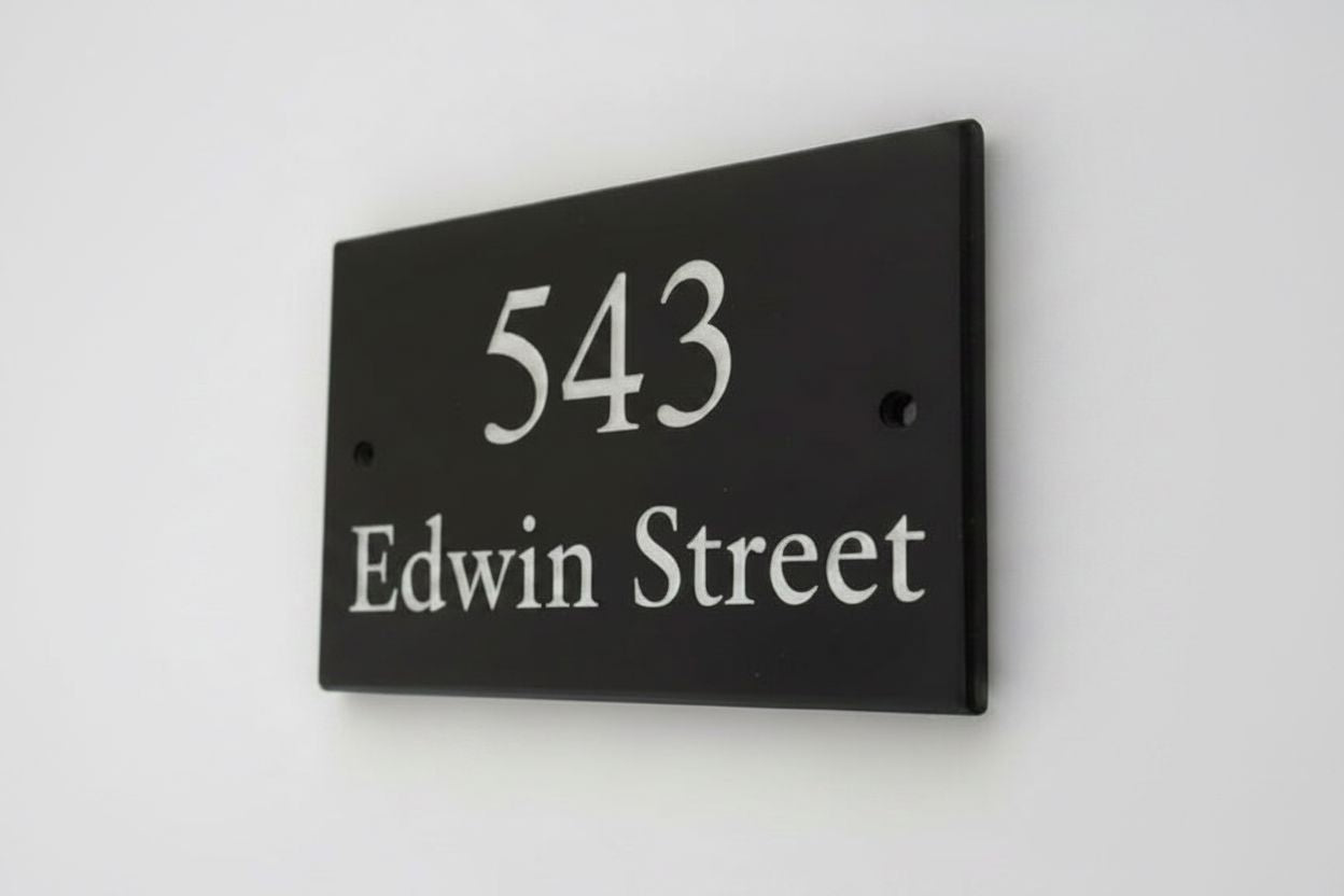 Natural Slate House Sign 8"x4" Slate Sign www.HouseSign.co.uk 