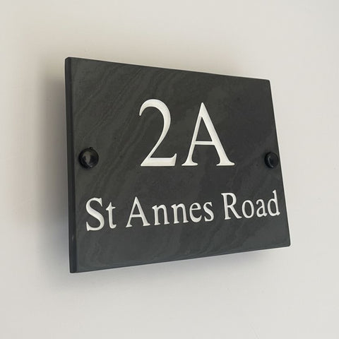 Natural Slate House Sign 8"x6" Slate Sign www.HouseSign.co.uk 