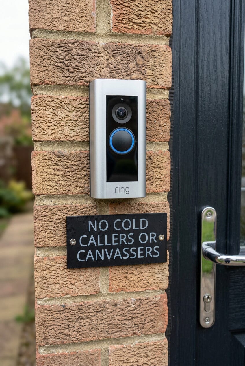 NO COLD CALLERS OR CANVASSERS Gate Signs www.HouseSign.co.uk 
