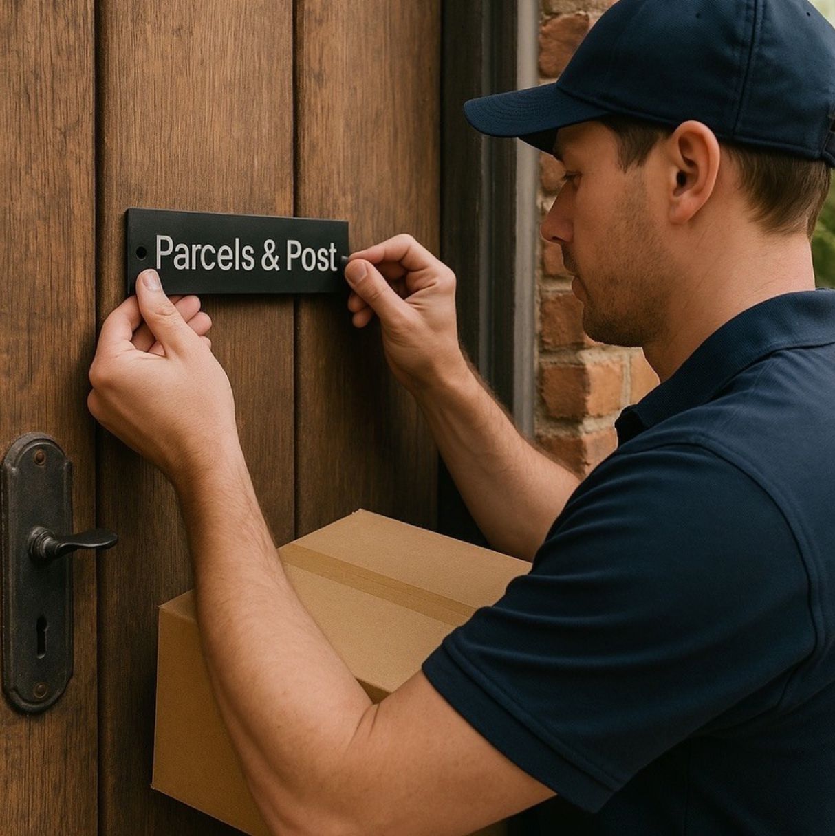Parcels & Post 20cm x 5cm Gate Signs www.HouseSign.co.uk 