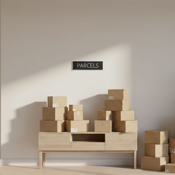 Parcels Sign Gate Signs www.HouseSign.co.uk 