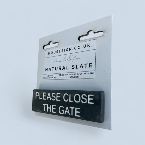 PLEASE CLOSE THE GATE 125mm x 35mm Gate Signs www.HouseSign.co.uk 