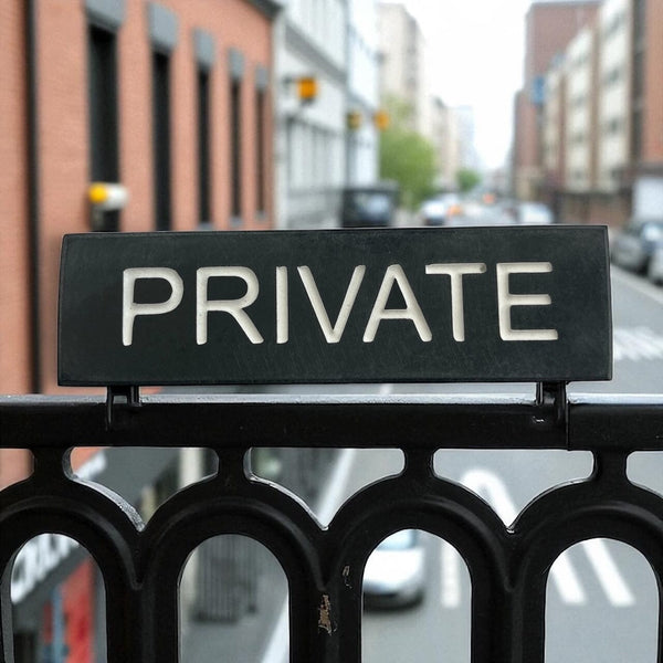 PRIVATE 125mm x 35mm Gate Signs www.HouseSign.co.uk 