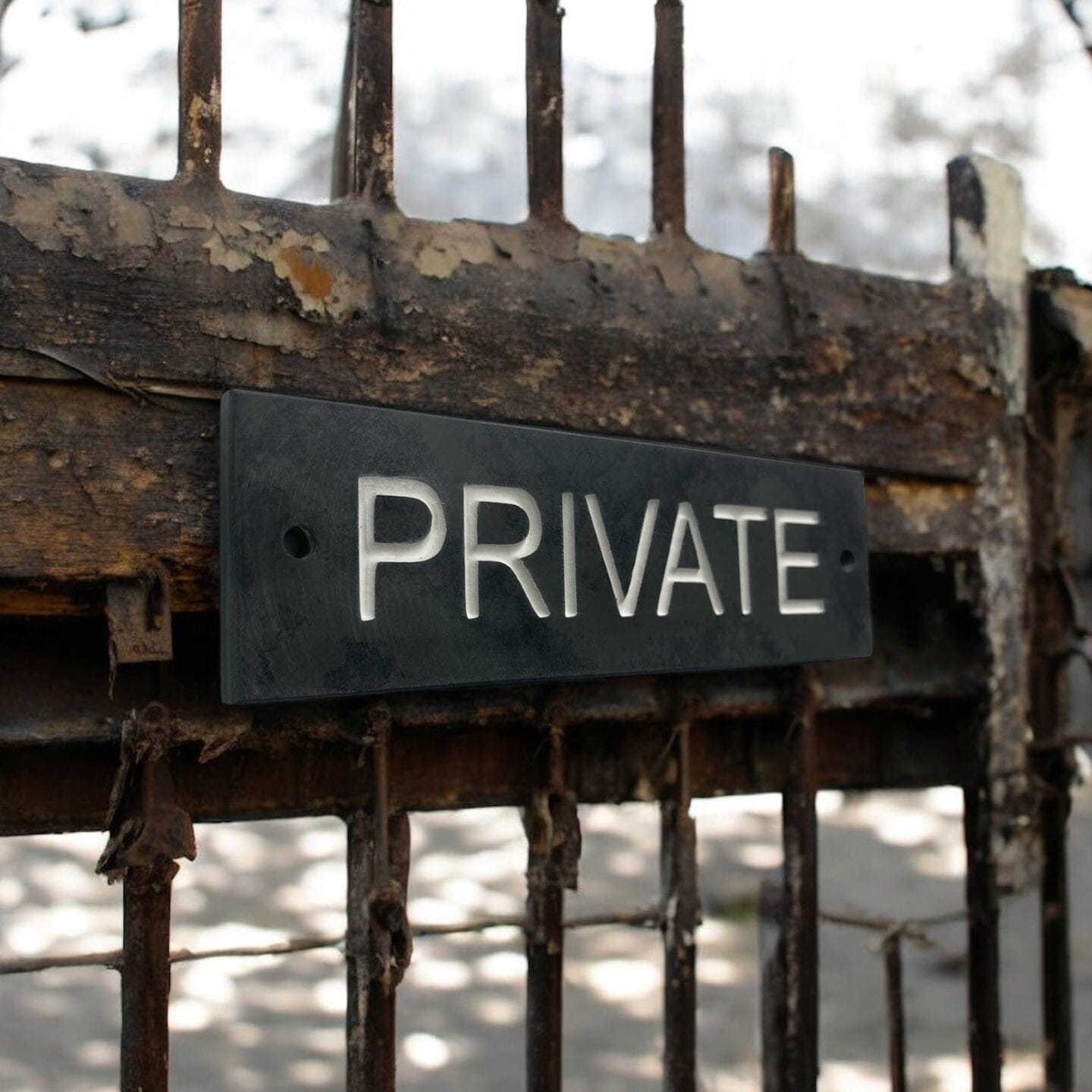 PRIVATE 20cm x 6cm Gate Signs www.HouseSign.co.uk 