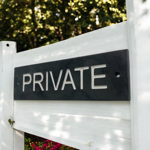 PRIVATE 20cm x 6cm Gate Signs www.HouseSign.co.uk 