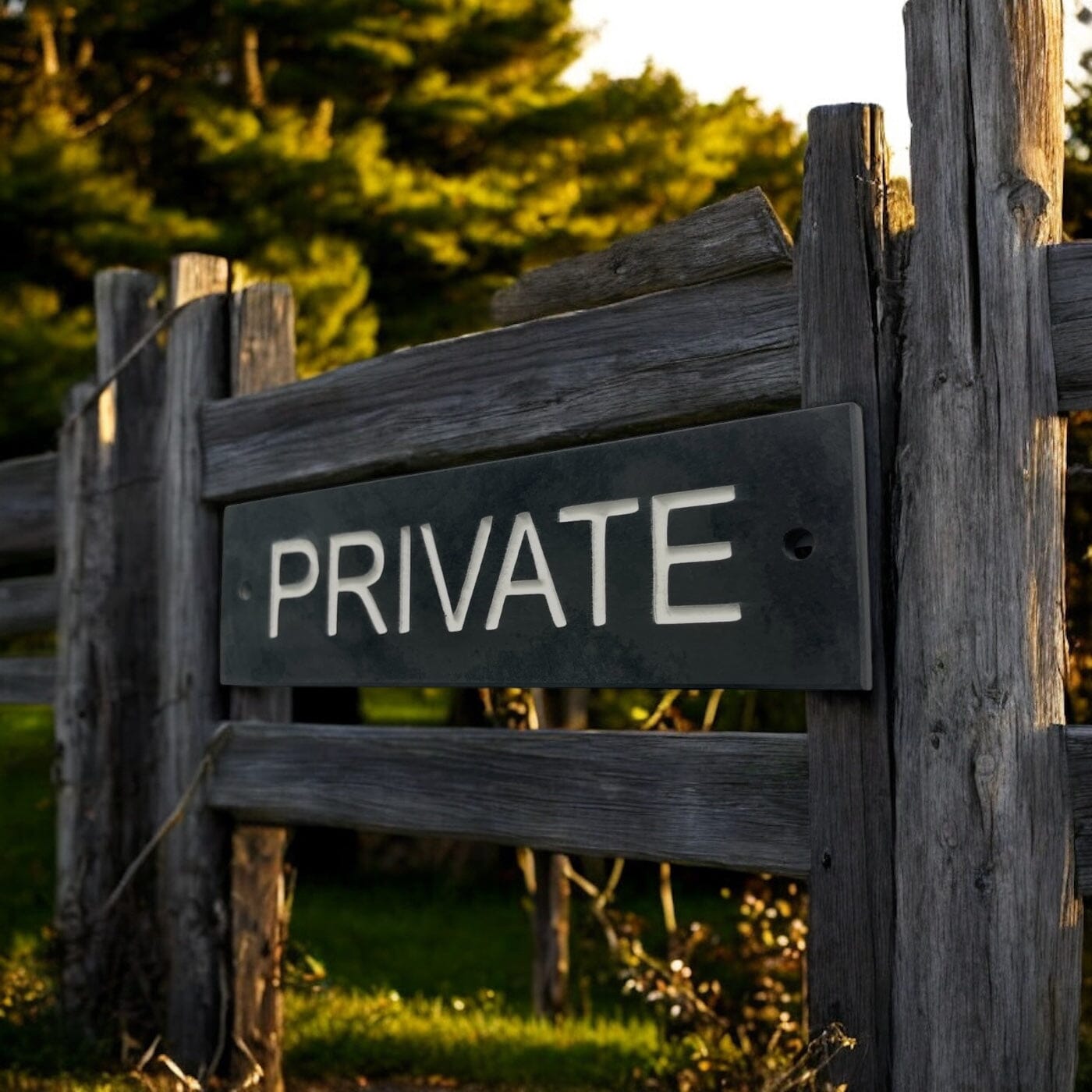 PRIVATE 20cm x 6cm Gate Signs www.HouseSign.co.uk 